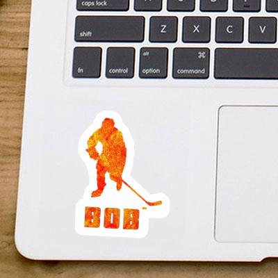 Hockey Player Sticker Bob Laptop Hockey Player Sticker Bob Laptop Image
