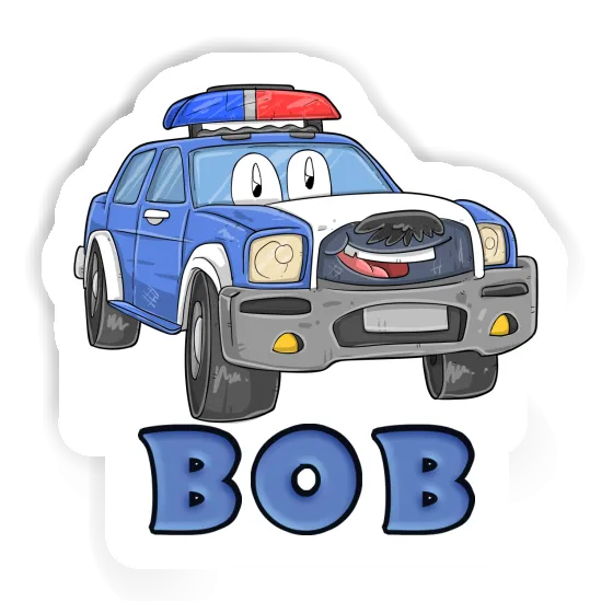 Sticker Police Car Bob Notebook Image