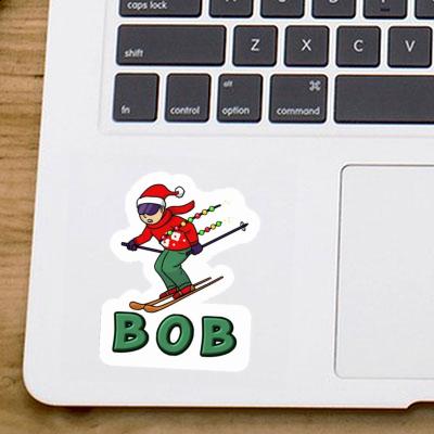 Skieur de Noël Autocollant Bob Skieur de Noël Autocollant Bob Image