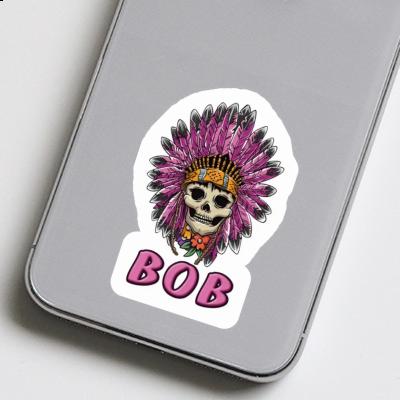 Womens Skull Sticker Bob Laptop Image
