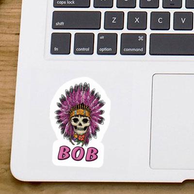Womens Skull Sticker Bob Notebook Image