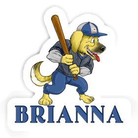 Autocollant Brianna Baseball-Chien Image