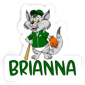 Brianna Autocollant Chat de baseball Image