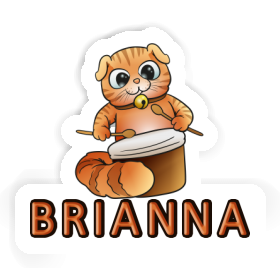 Trommler-Katze Sticker Brianna Image