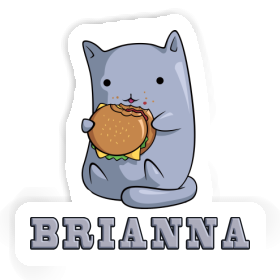 Sticker Brianna Hamburger Cat Image