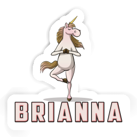 Autocollant Brianna Licorne de yoga Image