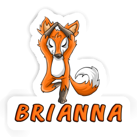 Brianna Autocollant Yoga Renard Image