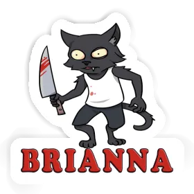 Sticker Brianna Psycho Cat Image