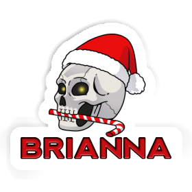 Aufkleber Weihnachtstotenkopf Brianna Image