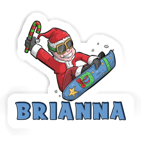 Brianna Sticker Christmas Snowboarder Image