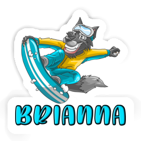 Snowboarder Sticker Brianna Image