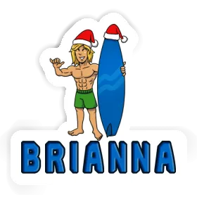 Brianna Aufkleber Weihnachtssurfer Image