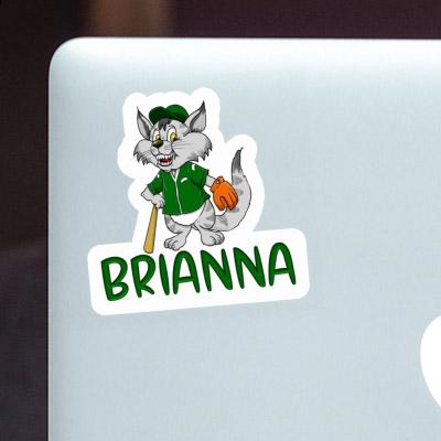 Brianna Autocollant Chat de baseball Laptop Image