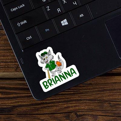 Baseball Cat Sticker Brianna Laptop Image