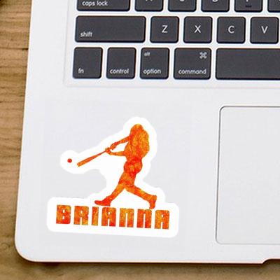 Baseballspieler Aufkleber Brianna Laptop Image