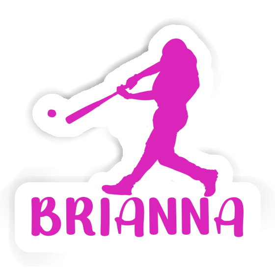 Sticker Baseballspieler Brianna Notebook Image