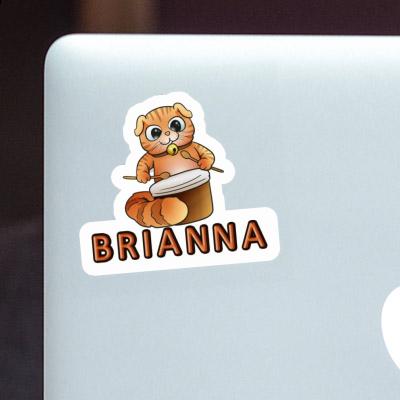 Drummer Cat Sticker Brianna Laptop Image