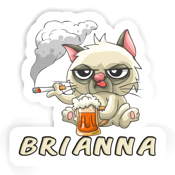 Sticker Brianna Smoking Cat Image