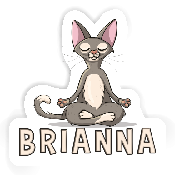 Brianna Autocollant Chat de yoga Notebook Image