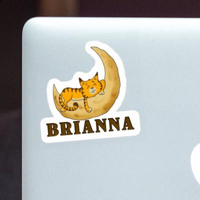 Sleeping Cat Sticker Brianna Laptop Image