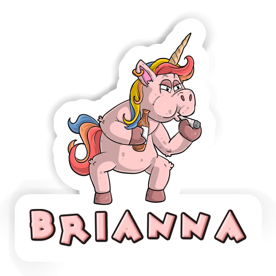 Smoking Unicorn Sticker Brianna Laptop Image