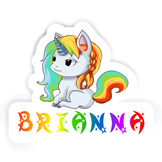 Aufkleber Einhorn Brianna Notebook Image