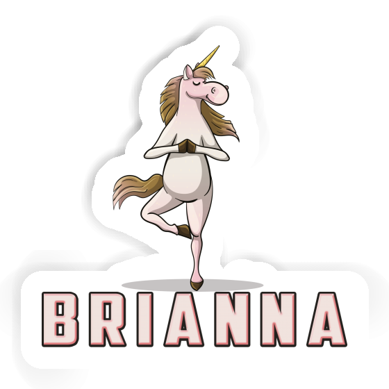 Sticker Brianna Yoga-Einhorn Laptop Image