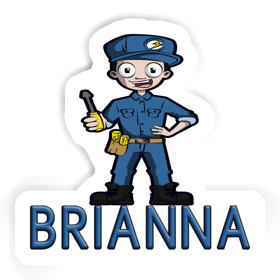 Brianna Sticker Elektriker Notebook Image