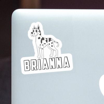 Chien Grand Danois Autocollant Brianna Laptop Image