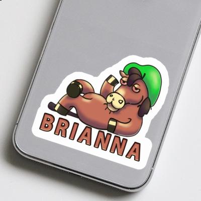 Lying horse Sticker Brianna Laptop Image