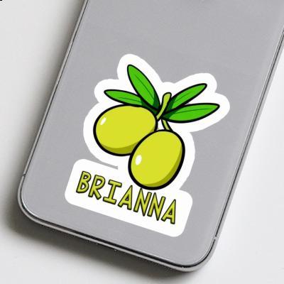 Brianna Autocollant Olive Laptop Image