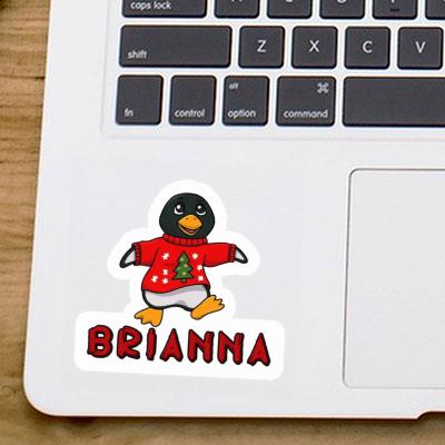 Sticker Brianna Christmas Penguin Laptop Image