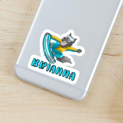 Sticker Brianna Snowboarder Image