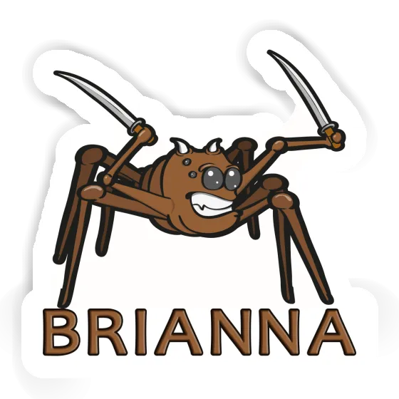 Sticker Brianna Fighting Spider Notebook Image