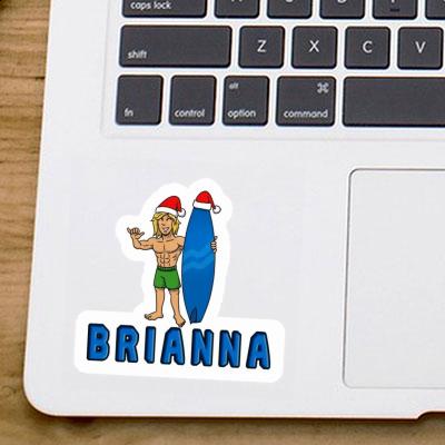 Christmas Surfer Sticker Brianna Laptop Image