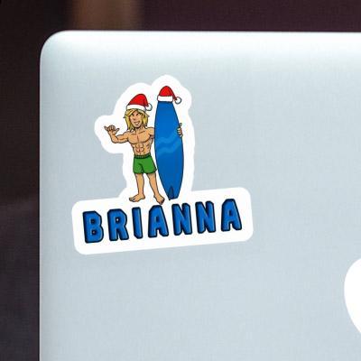 Autocollant Brianna Surfeur de Noël Image