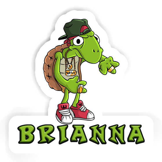 Sticker Brianna Hip Hop Turtle Laptop Image