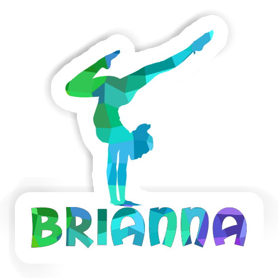 Sticker Yoga-Frau Brianna Laptop Image