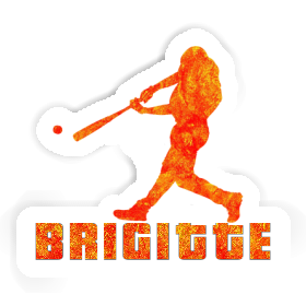 Baseballspieler Sticker Brigitte Image