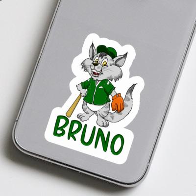 Autocollant Chat de baseball Bruno Laptop Image