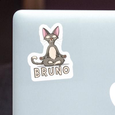 Bruno Autocollant Chat de yoga Laptop Image