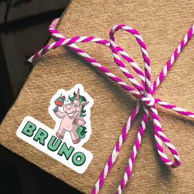 Sticker Bruno Party-Einhorn Laptop Image