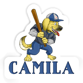 Camila Aufkleber Baseball-Hund Image