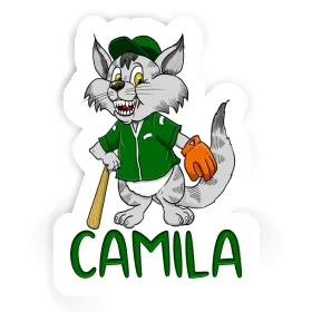 Sticker Baseball-Katze Camila Image