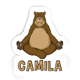 Camila Sticker Yoga Bear Image