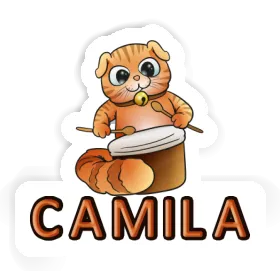 Camila Sticker Trommler-Katze Image