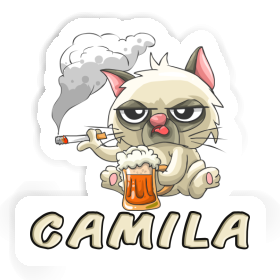 Sticker Smoking Cat Camila Image