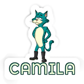 Sticker Camila Standing Cat Image