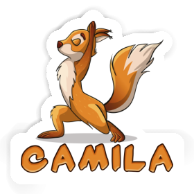 Camila Sticker Yoga Squirrel Image