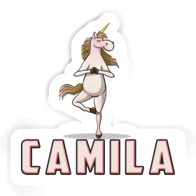 Yoga-Einhorn Aufkleber Camila Image